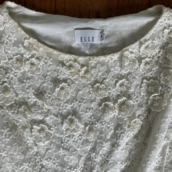 Elle Pink & White Fit and Flare Dress - Picture 3 of 3